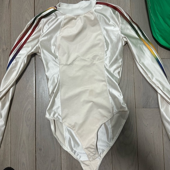 Adidas X Paolina Russo Cream / Rainbow bodysuit in a Small - Picture 2 of 3